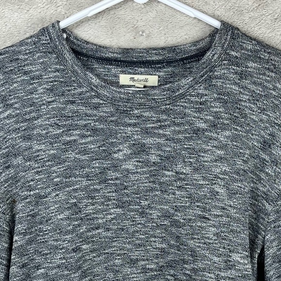 MADEWELL Heathered Gray Sweater Bishop Sleeves Medium Minimalist - Picture 2 of 13